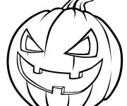 Coloriage Citrouille d'Halloween pour petit facile