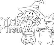Coloriage Collection des friandises Halloween pour petit