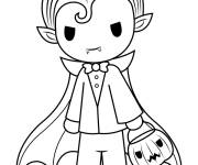 Coloriage Costume de vampire est le meilleur choix des enfants pour la fete