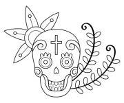 Coloriage et dessins gratuit Cr&acirc;ne pour Halloween ce1 à imprimer