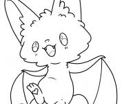 Coloriage Desin chauve souris Halloween pour les tous petits