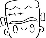 Coloriage Frankenstein cutie pour Halloween
