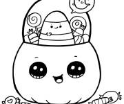Coloriage Friandises halloween pour petit