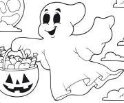 Coloriage Ghost Halloween pour petit