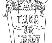 Coloriage Halloween pour petit Trick or Treat