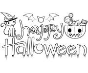Coloriage et dessins gratuit Joyeux Halloween pour petit &agrave; imprimer à imprimer