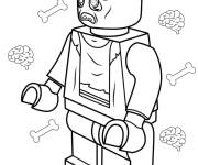 Coloriage Lego Zombie pour Halloween pour petit