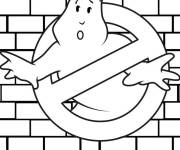 Coloriage Logo Ghost Busters Halloween pour petit