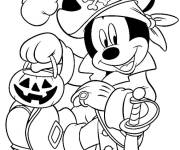 Coloriage Mickey Mouse Halloween pour petit