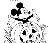 Coloriage Minnie Mouse Halloween pour petit