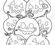 Coloriage Mod&egrave;les de citrouilles d'Halloween en ligne