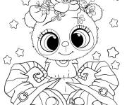 Coloriage Ourson kawaii et citrouille Halloween pour petit