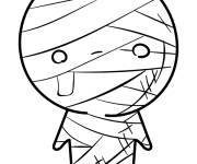 Coloriage Petit enfant en d&eacute;guisement de momie ce1