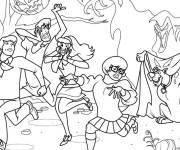 Coloriage Scooby-Doo comme fant&ocirc;me pour Halloween