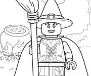 Coloriage Sorcier Lego pour Halloween