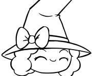 Coloriage Sorci&egrave;re mignonne Halloween pour petit