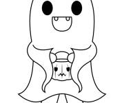 Coloriage Trick ou Treater fant&ocirc;me marrant &agrave; dessiner