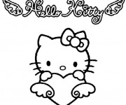 Coloriage Hello Kitty aimable
