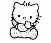 Coloriage et dessins gratuit Hello Kitty bébé à imprimer