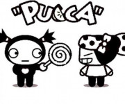 Coloriage Pucca et Garou mignons