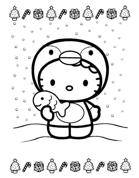 Dessin Noel Coloriage De Noel Hello Kitty