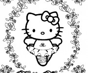 Coloriage Hello Kitty danseuse