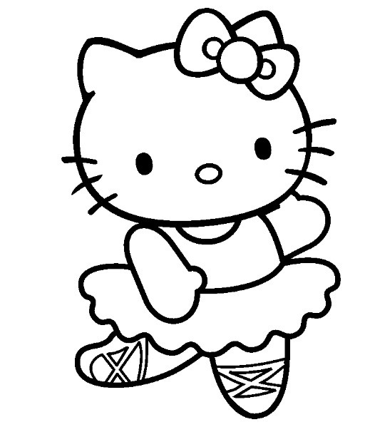 Coloriage Hello Kitty Danseuse De Ballet Dessin Gratuit à