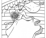 Coloriage Cendrillon dessin animé pour enfant