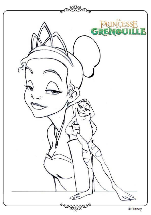 Coloriage et dessins gratuits Disney La Princesse et La Grenouille à imprimer