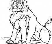 Coloriage Disney Simba le Roi Lion