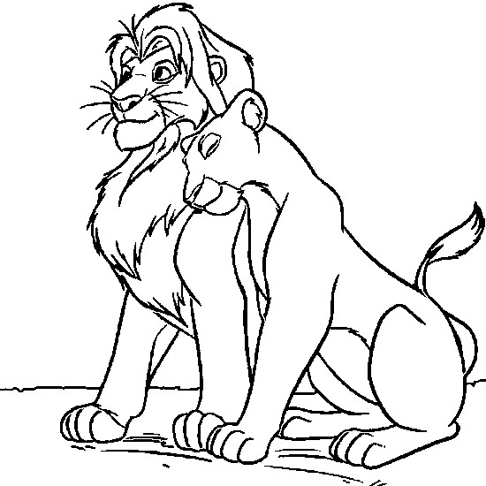 Coloriage et dessins gratuits Disney Simba le Roi Lion à imprimer