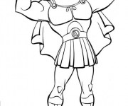 Coloriage Hercule montre ses muscles