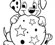 Coloriage et dessins gratuit Lucky chien Disney à imprimer