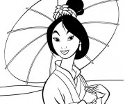 Coloriage et dessins gratuit Mulan Disney animation à imprimer