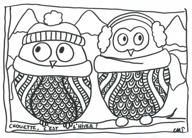 Coloriage Hiver Maternelle 6 dessin gratuit à imprimer