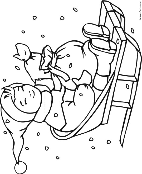 Coloriage Hiver Maternelle 9 dessin gratuit à imprimer