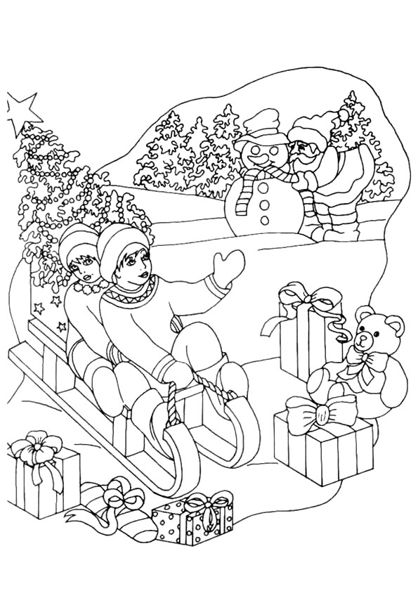 Coloriage Hiver Maternelle de Noel dessin gratuit à imprimer