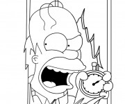 Coloriage Homer Simpson à découper