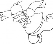 Coloriage et dessins gratuit Homer Simpson à télécharger à imprimer