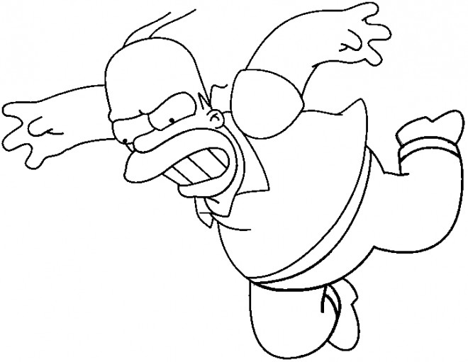 Coloriage et dessins gratuits Homer Simpson à télécharger à imprimer