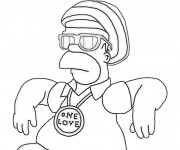 Coloriage Homer Simpson comique &agrave; d&eacute;corer