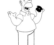 Coloriage Homer Simpson facile