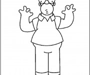 Coloriage Homer Simpson qui fait rire