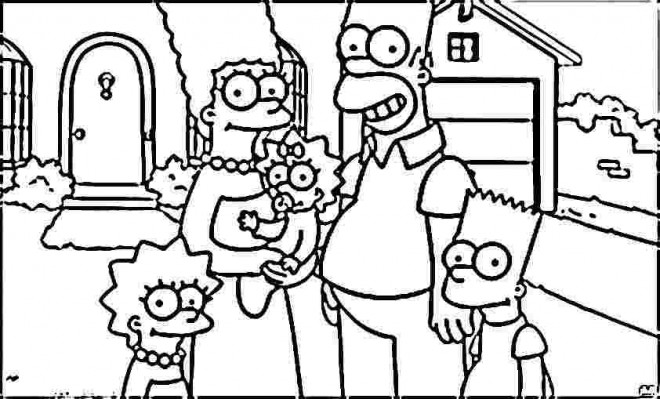 Coloriage A Imprimer Simpson