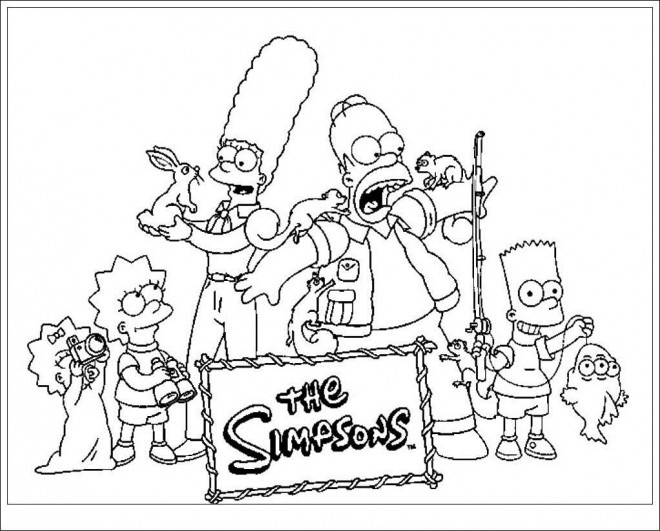 Coloriage et dessins gratuits Les Simpsons à télécharger à imprimer
