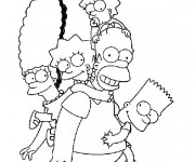 Coloriage Simpson facile