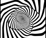 Coloriage Abstract Moir&eacute; Pattern Illusion