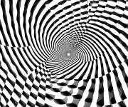 Coloriage Centre d'illusion d'optique