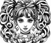 Coloriage Cheveux Illusion d'optique 3d