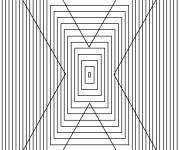 Coloriage Concentrer sur cette Illusion d'optique